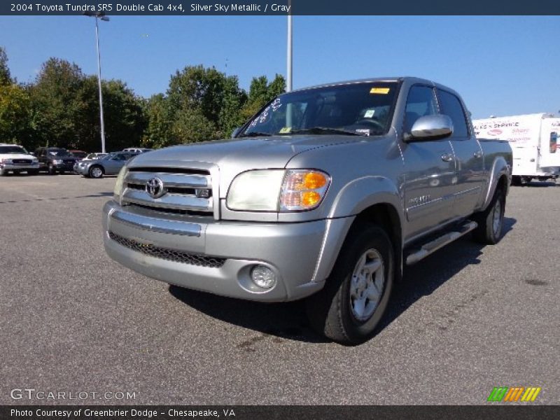 Silver Sky Metallic / Gray 2004 Toyota Tundra SR5 Double Cab 4x4