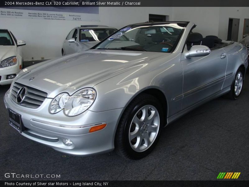 Brilliant Silver Metallic / Charcoal 2004 Mercedes-Benz CLK 320 Cabriolet