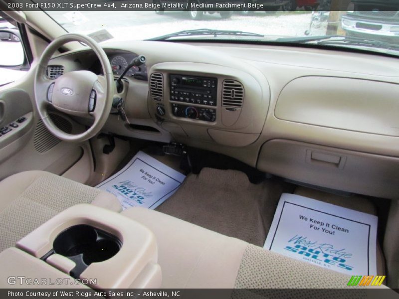 Arizona Beige Metallic / Medium Parchment Beige 2003 Ford F150 XLT SuperCrew 4x4