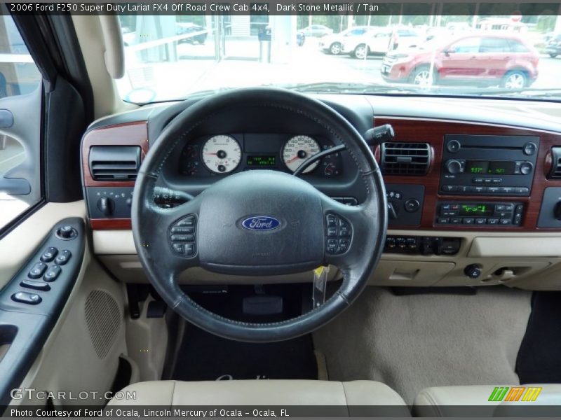 Dark Stone Metallic / Tan 2006 Ford F250 Super Duty Lariat FX4 Off Road Crew Cab 4x4