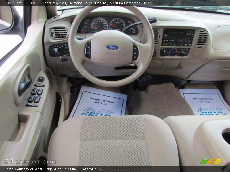 Arizona Beige Metallic / Medium Parchment Beige 2003 Ford F150 XLT SuperCrew 4x4