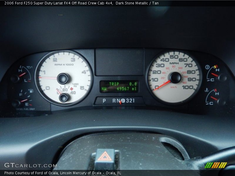Dark Stone Metallic / Tan 2006 Ford F250 Super Duty Lariat FX4 Off Road Crew Cab 4x4