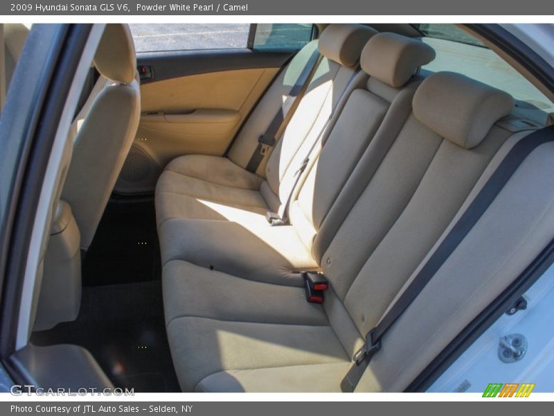 Powder White Pearl / Camel 2009 Hyundai Sonata GLS V6