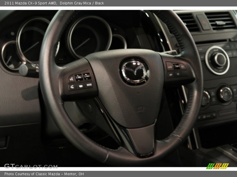 Dolphin Gray Mica / Black 2011 Mazda CX-9 Sport AWD