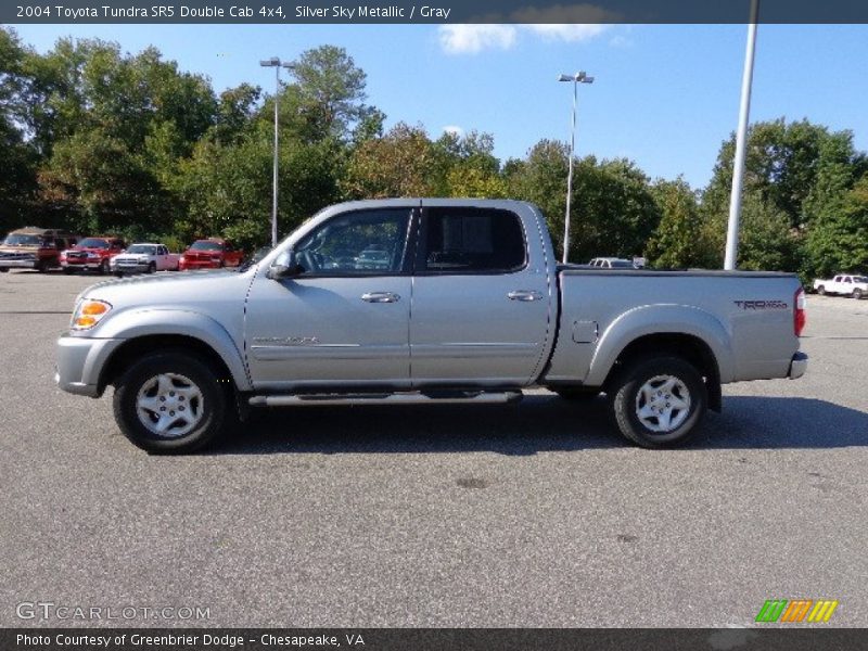 Silver Sky Metallic / Gray 2004 Toyota Tundra SR5 Double Cab 4x4