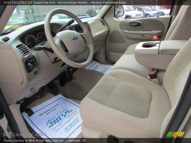 Arizona Beige Metallic / Medium Parchment Beige 2003 Ford F150 XLT SuperCrew 4x4