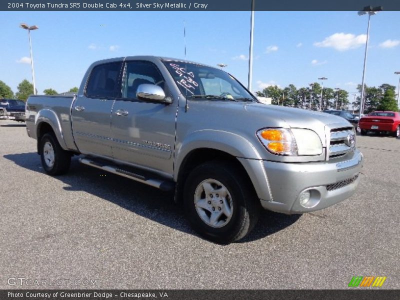 Silver Sky Metallic / Gray 2004 Toyota Tundra SR5 Double Cab 4x4