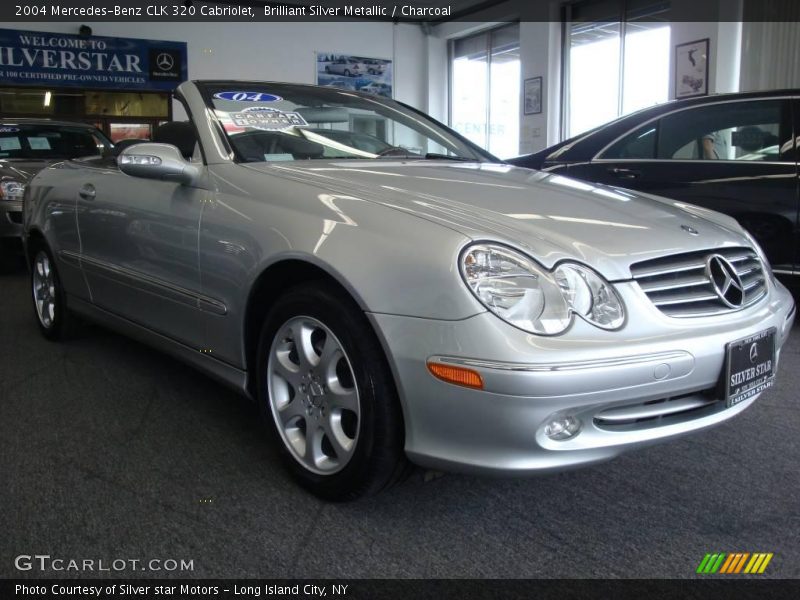 Brilliant Silver Metallic / Charcoal 2004 Mercedes-Benz CLK 320 Cabriolet