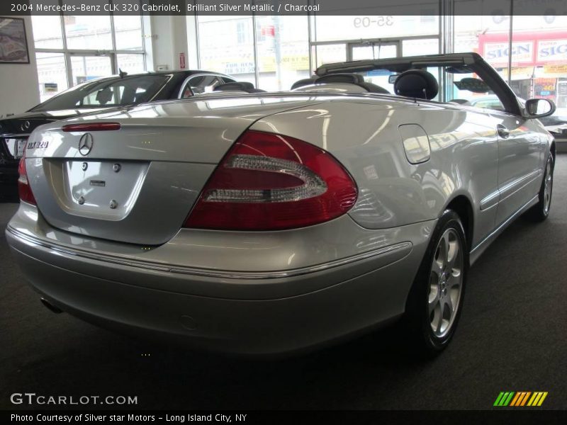 Brilliant Silver Metallic / Charcoal 2004 Mercedes-Benz CLK 320 Cabriolet