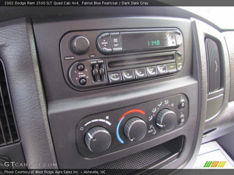 Patriot Blue Pearlcoat / Dark Slate Gray 2002 Dodge Ram 1500 SLT Quad Cab 4x4