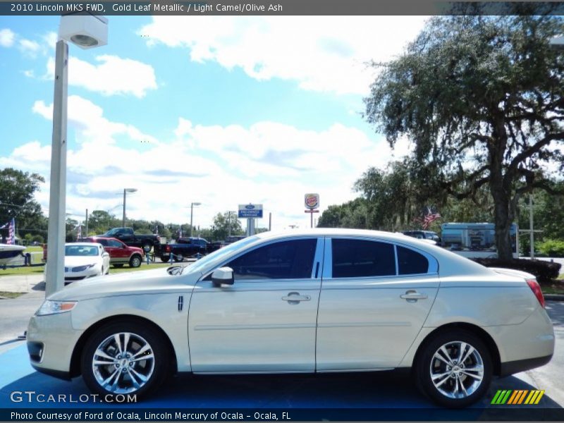 Gold Leaf Metallic / Light Camel/Olive Ash 2010 Lincoln MKS FWD