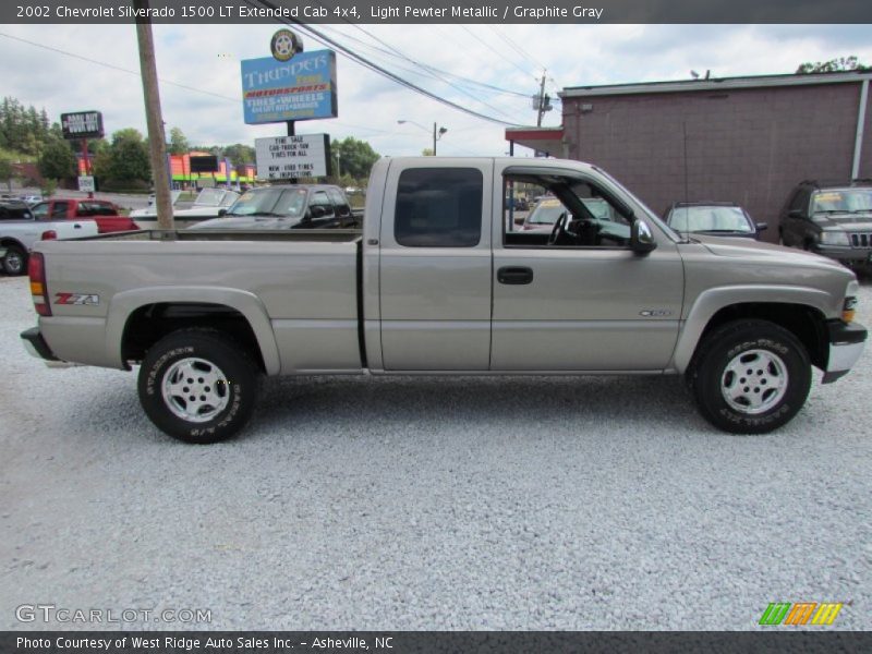 Light Pewter Metallic / Graphite Gray 2002 Chevrolet Silverado 1500 LT Extended Cab 4x4