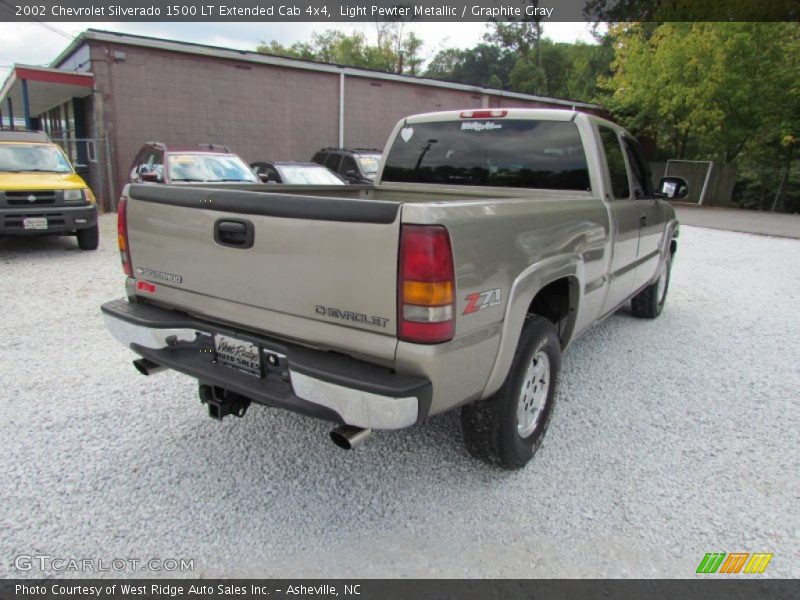 Light Pewter Metallic / Graphite Gray 2002 Chevrolet Silverado 1500 LT Extended Cab 4x4