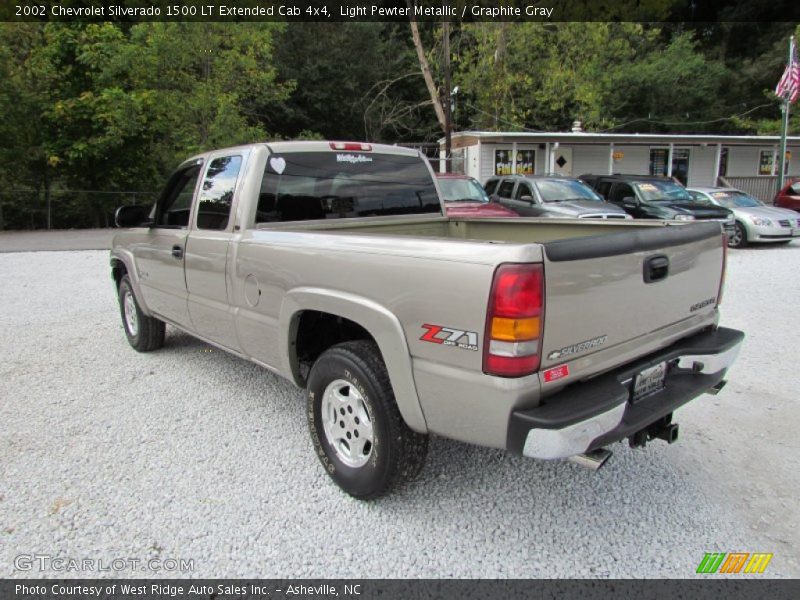 Light Pewter Metallic / Graphite Gray 2002 Chevrolet Silverado 1500 LT Extended Cab 4x4