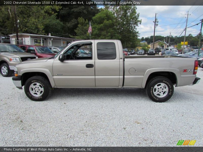 Light Pewter Metallic / Graphite Gray 2002 Chevrolet Silverado 1500 LT Extended Cab 4x4