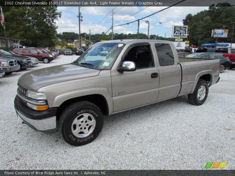 Light Pewter Metallic / Graphite Gray 2002 Chevrolet Silverado 1500 LT Extended Cab 4x4