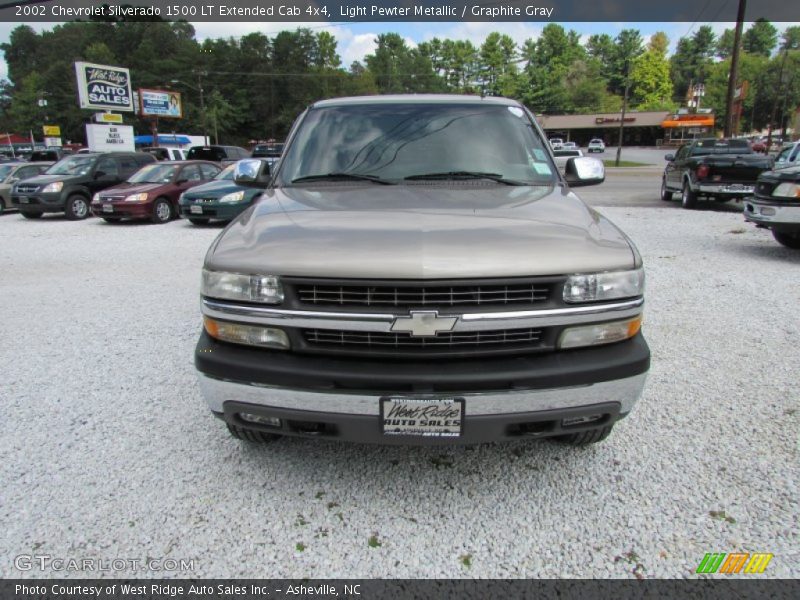 Light Pewter Metallic / Graphite Gray 2002 Chevrolet Silverado 1500 LT Extended Cab 4x4