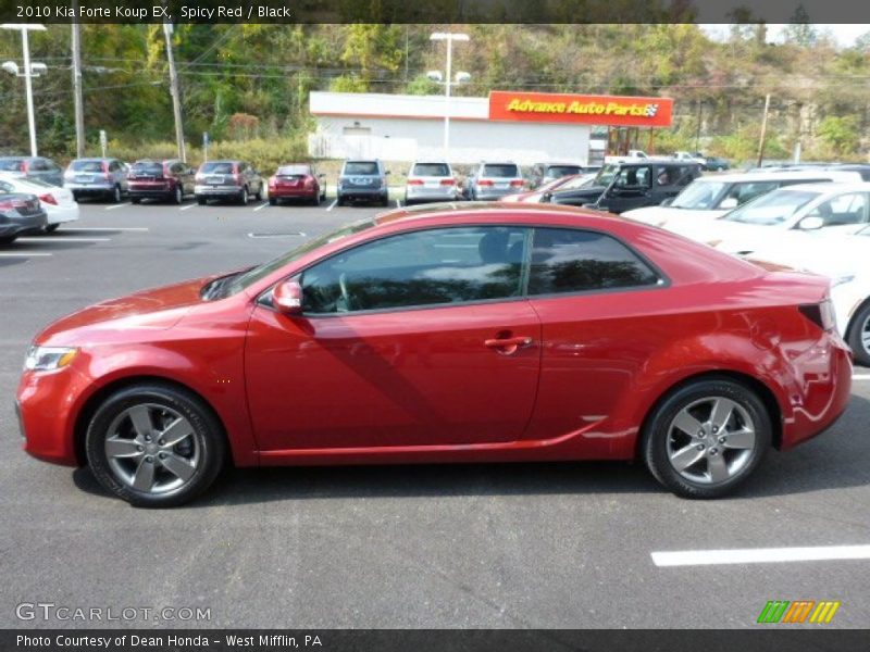 Spicy Red / Black 2010 Kia Forte Koup EX