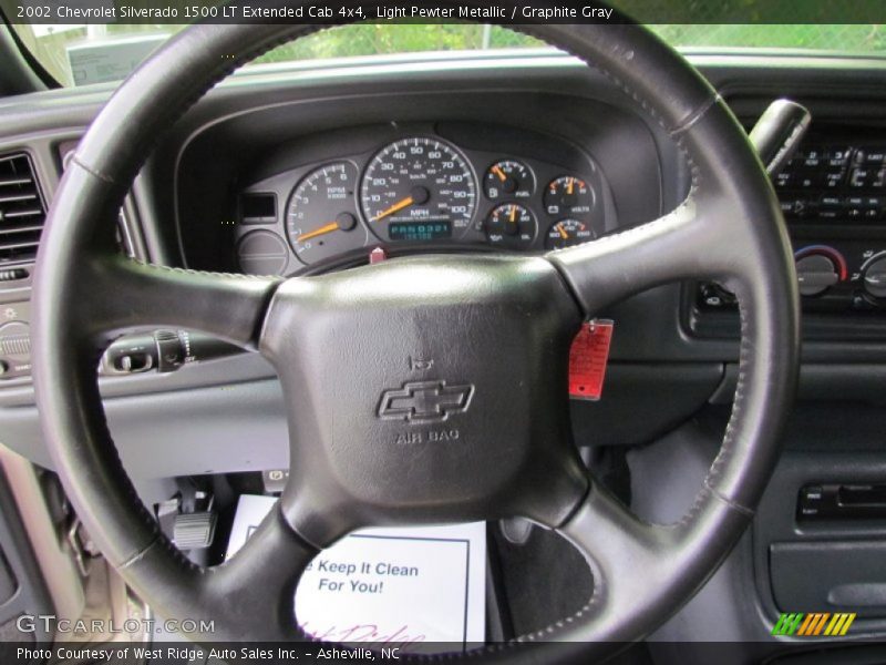 Light Pewter Metallic / Graphite Gray 2002 Chevrolet Silverado 1500 LT Extended Cab 4x4