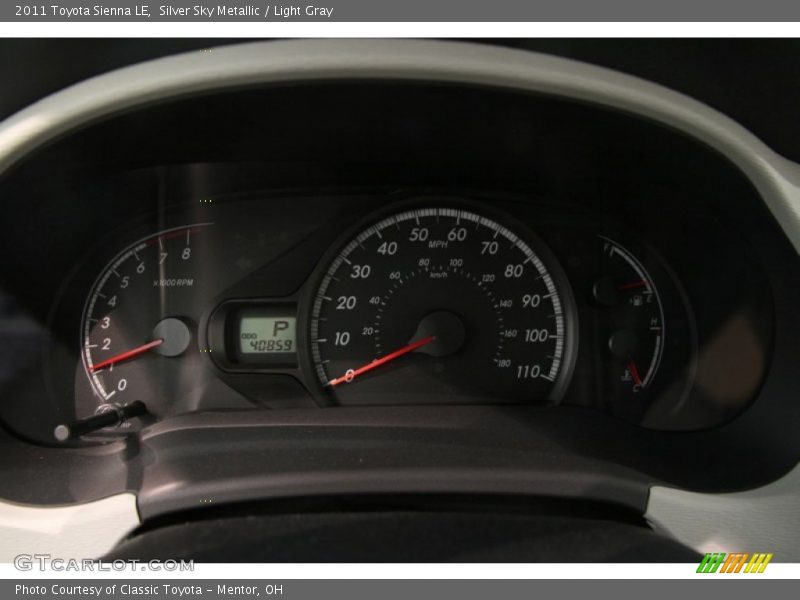 Silver Sky Metallic / Light Gray 2011 Toyota Sienna LE