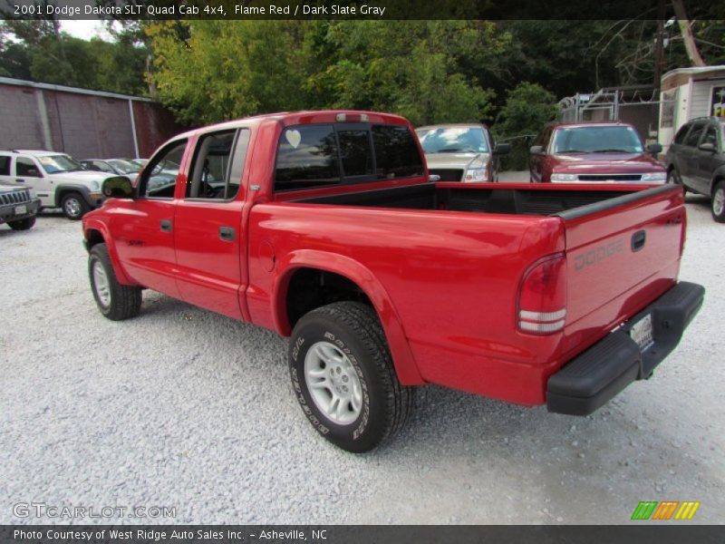 Flame Red / Dark Slate Gray 2001 Dodge Dakota SLT Quad Cab 4x4