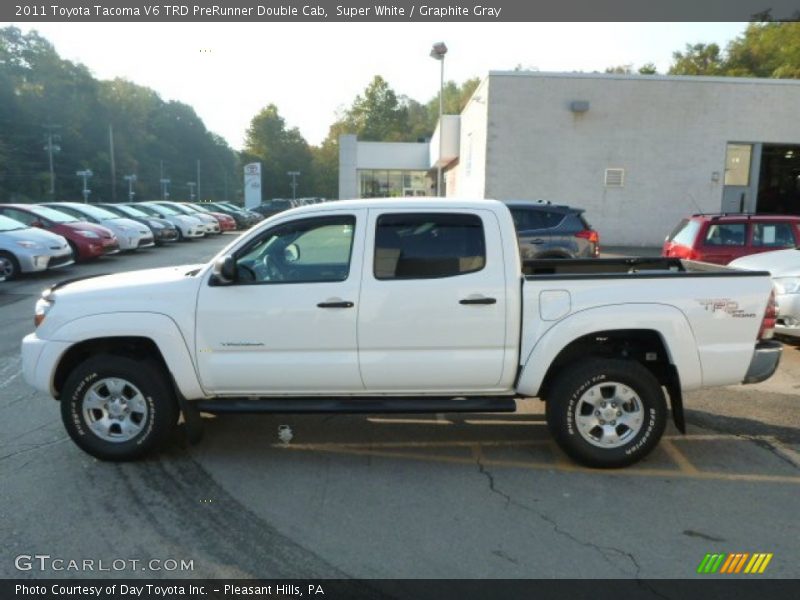 Super White / Graphite Gray 2011 Toyota Tacoma V6 TRD PreRunner Double Cab