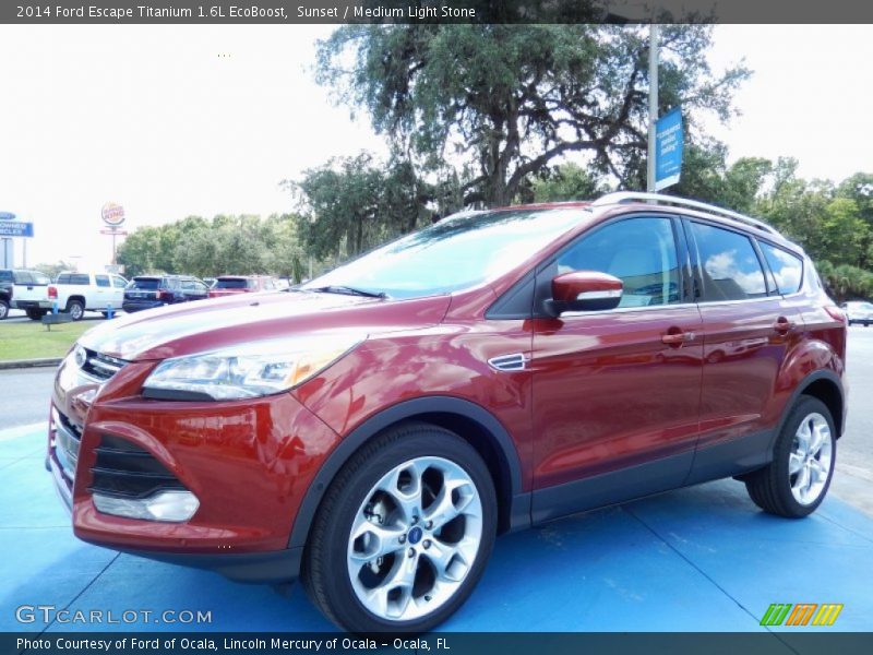 Sunset / Medium Light Stone 2014 Ford Escape Titanium 1.6L EcoBoost