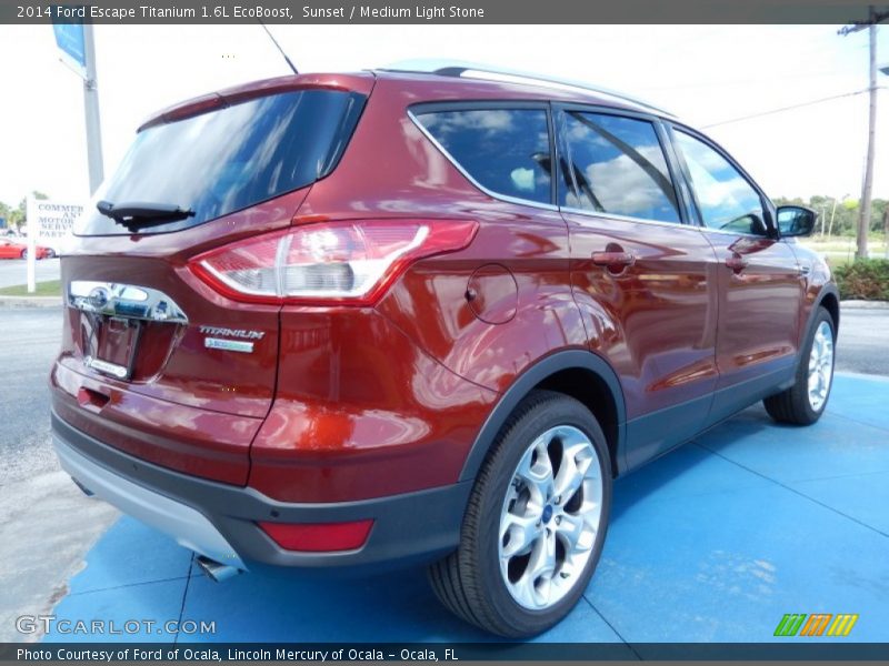 Sunset / Medium Light Stone 2014 Ford Escape Titanium 1.6L EcoBoost
