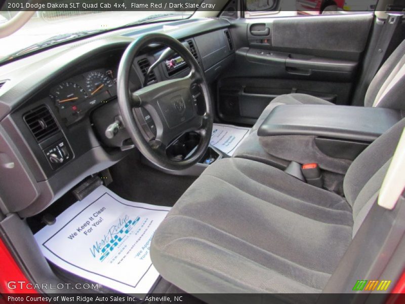 Flame Red / Dark Slate Gray 2001 Dodge Dakota SLT Quad Cab 4x4