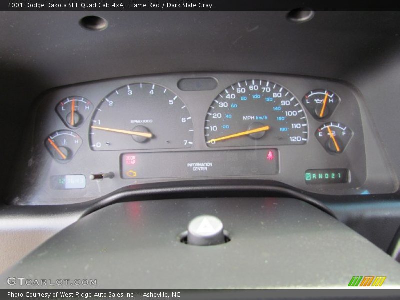 Flame Red / Dark Slate Gray 2001 Dodge Dakota SLT Quad Cab 4x4