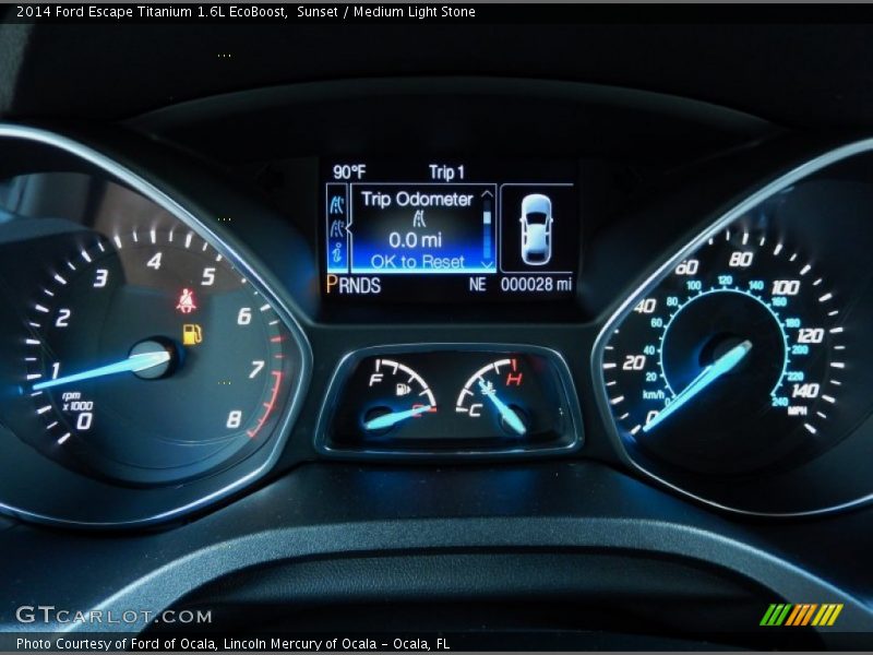 Sunset / Medium Light Stone 2014 Ford Escape Titanium 1.6L EcoBoost