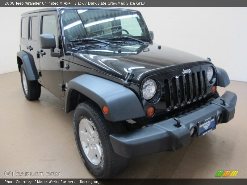 Black / Dark Slate Gray/Med Slate Gray 2008 Jeep Wrangler Unlimited X 4x4