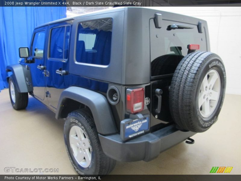 Black / Dark Slate Gray/Med Slate Gray 2008 Jeep Wrangler Unlimited X 4x4