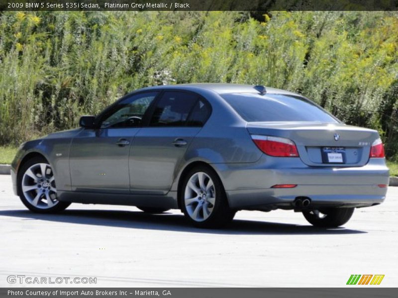 Platinum Grey Metallic / Black 2009 BMW 5 Series 535i Sedan