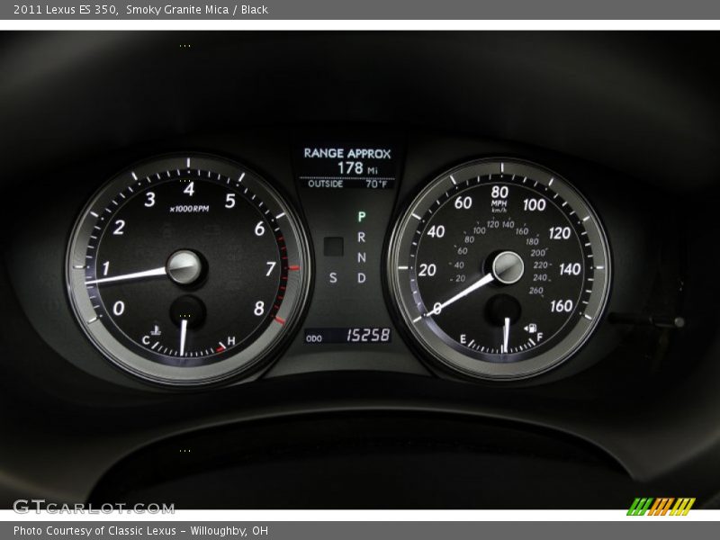 Smoky Granite Mica / Black 2011 Lexus ES 350
