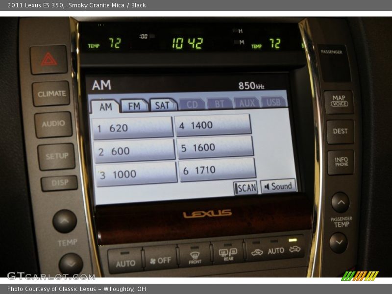 Smoky Granite Mica / Black 2011 Lexus ES 350