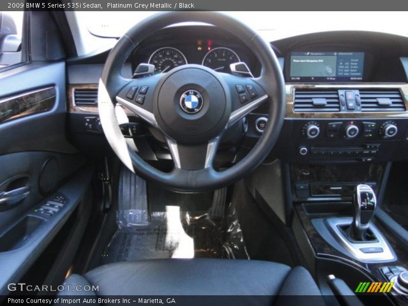 Platinum Grey Metallic / Black 2009 BMW 5 Series 535i Sedan