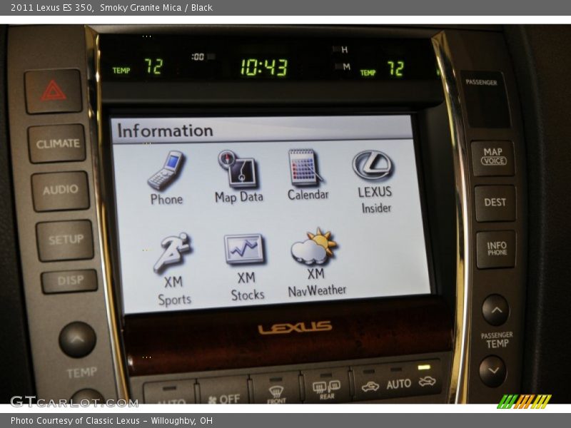 Smoky Granite Mica / Black 2011 Lexus ES 350