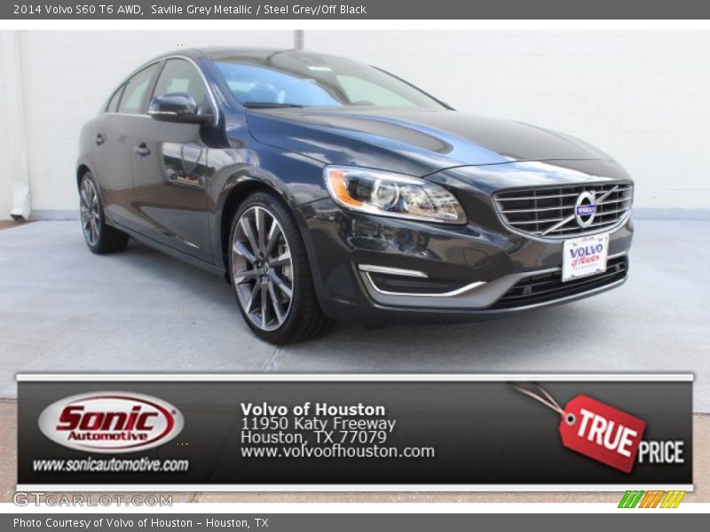 Saville Grey Metallic / Steel Grey/Off Black 2014 Volvo S60 T6 AWD