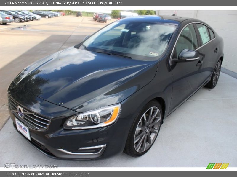 Saville Grey Metallic / Steel Grey/Off Black 2014 Volvo S60 T6 AWD