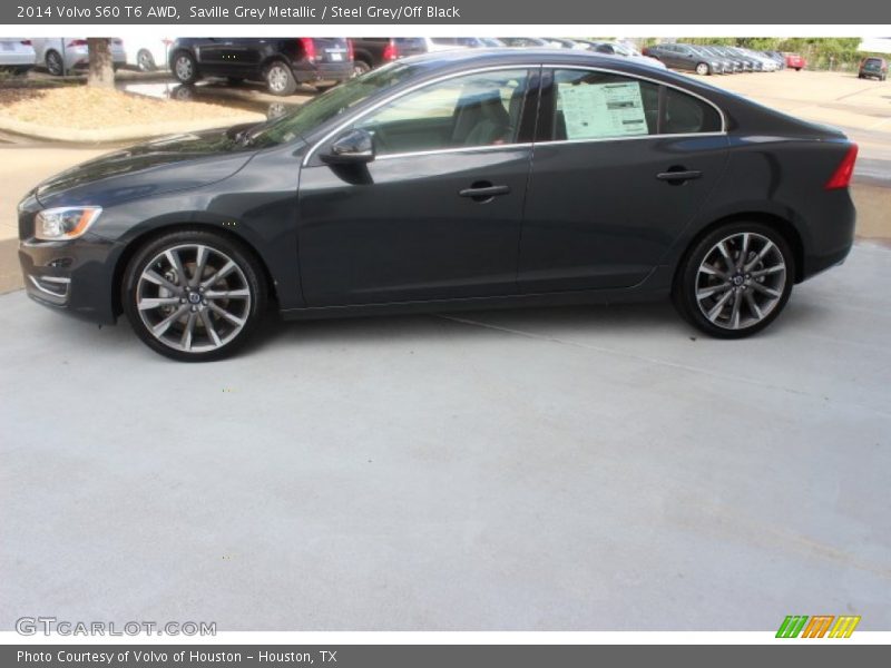 Saville Grey Metallic / Steel Grey/Off Black 2014 Volvo S60 T6 AWD