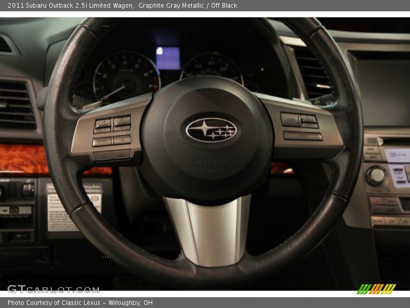 Graphite Gray Metallic / Off Black 2011 Subaru Outback 2.5i Limited Wagon