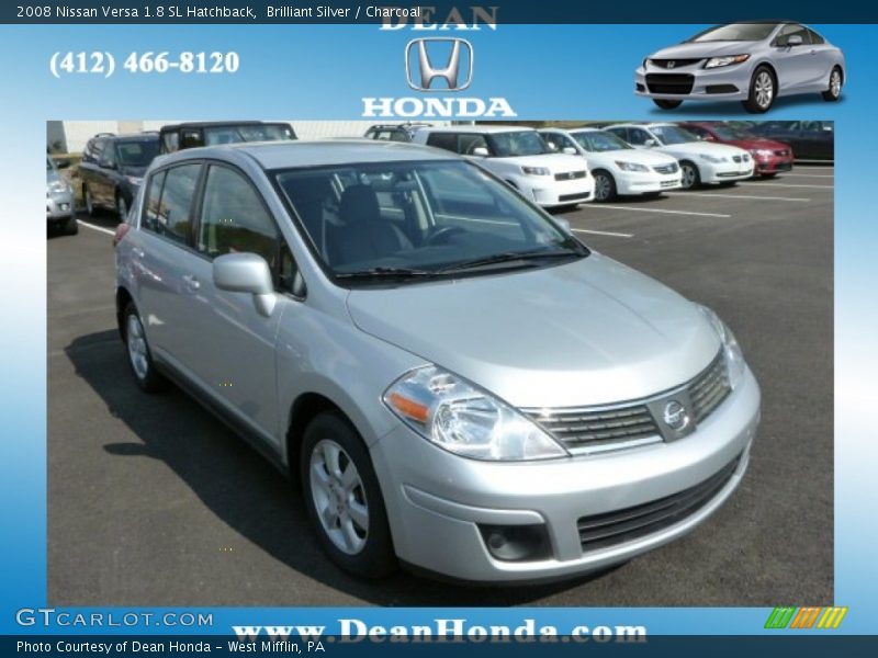 Brilliant Silver / Charcoal 2008 Nissan Versa 1.8 SL Hatchback