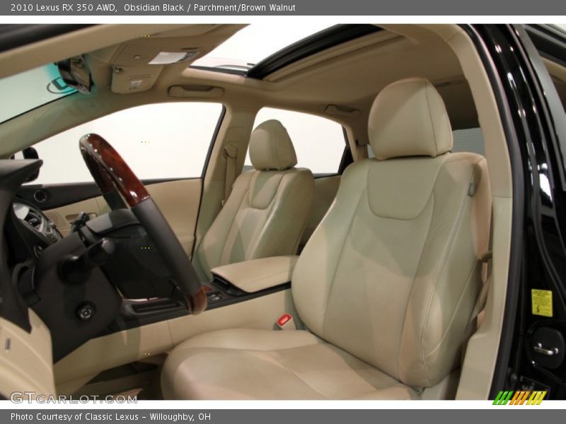 Obsidian Black / Parchment/Brown Walnut 2010 Lexus RX 350 AWD