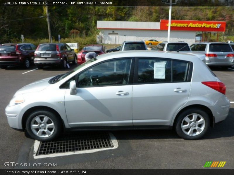 Brilliant Silver / Charcoal 2008 Nissan Versa 1.8 SL Hatchback