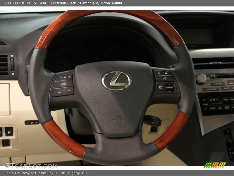 Obsidian Black / Parchment/Brown Walnut 2010 Lexus RX 350 AWD