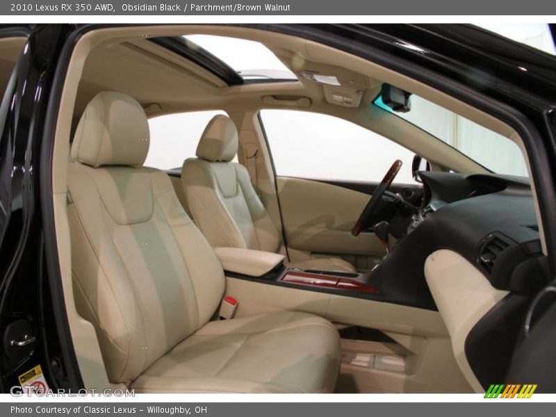 Obsidian Black / Parchment/Brown Walnut 2010 Lexus RX 350 AWD