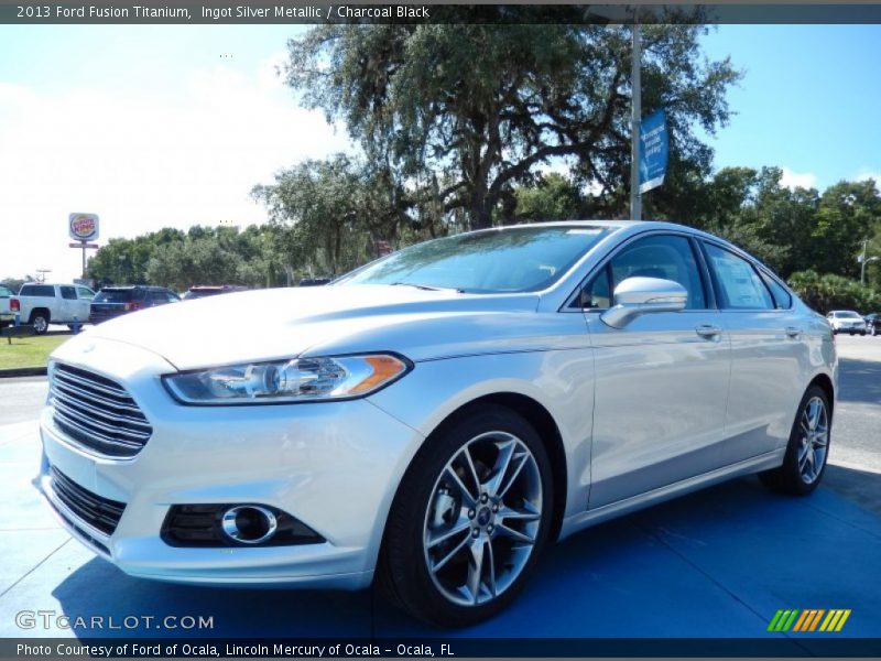 Ingot Silver Metallic / Charcoal Black 2013 Ford Fusion Titanium