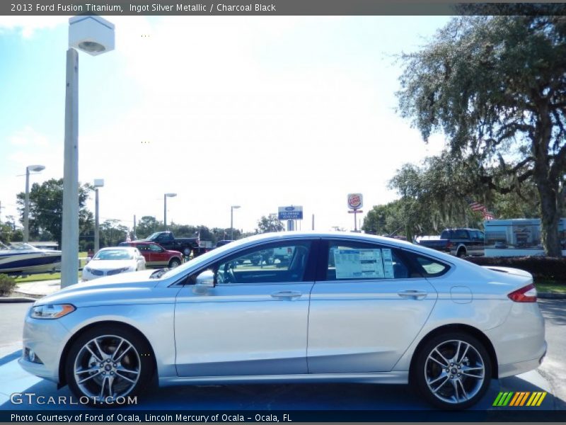 Ingot Silver Metallic / Charcoal Black 2013 Ford Fusion Titanium
