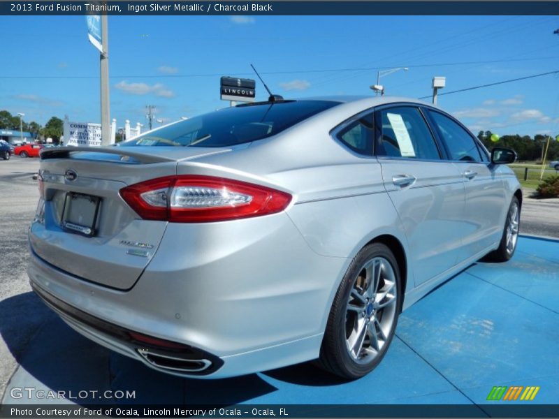 Ingot Silver Metallic / Charcoal Black 2013 Ford Fusion Titanium
